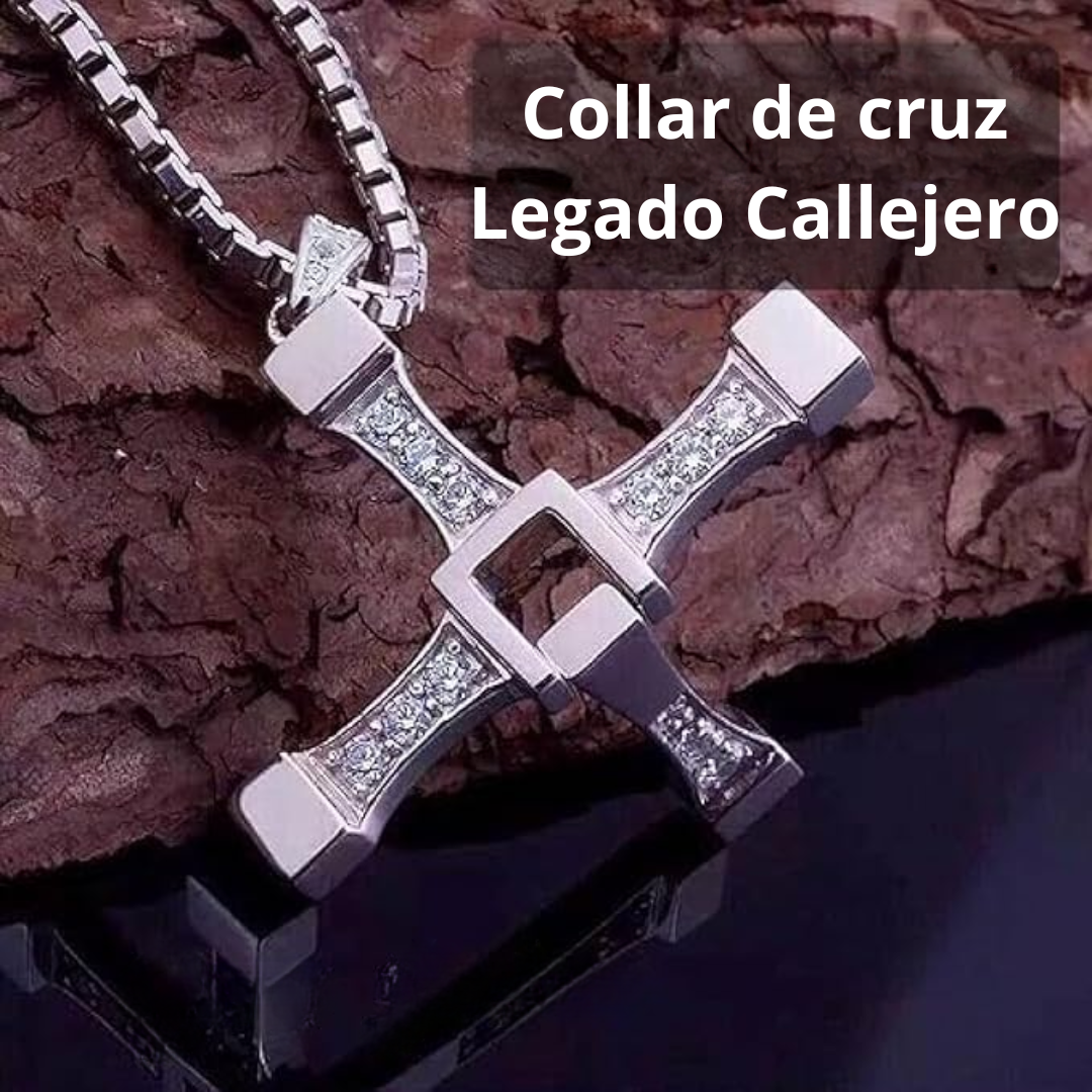 Collar cruz de acero inoxidable