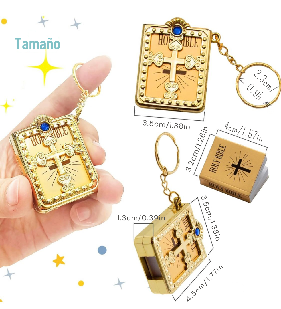 Mini biblia de bolsillo - Llavero cristiano