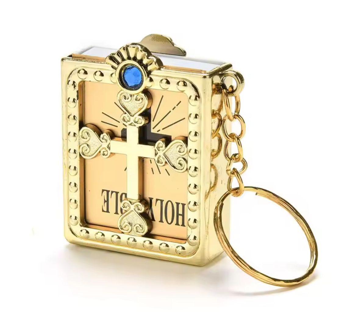 Mini biblia de bolsillo - Llavero cristiano